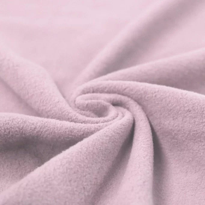 Baumwollfleece Stoff (Sherpa) Altrosa - (Baumwollfleece Stoffe (Sherpa))
