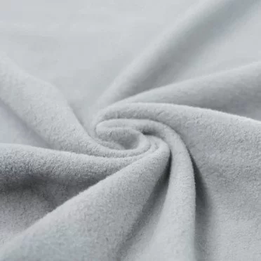 Baumwollfleece Stoff (Sherpa) Silbergrau - (Baumwollfleece Stoffe (Sherpa))