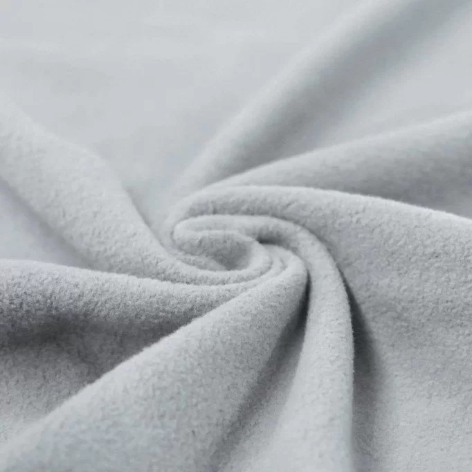 Cotton Fleece Fabric (Sherpa) Silver Grey - (Cotton Fleece Fabric (Sherpa))
