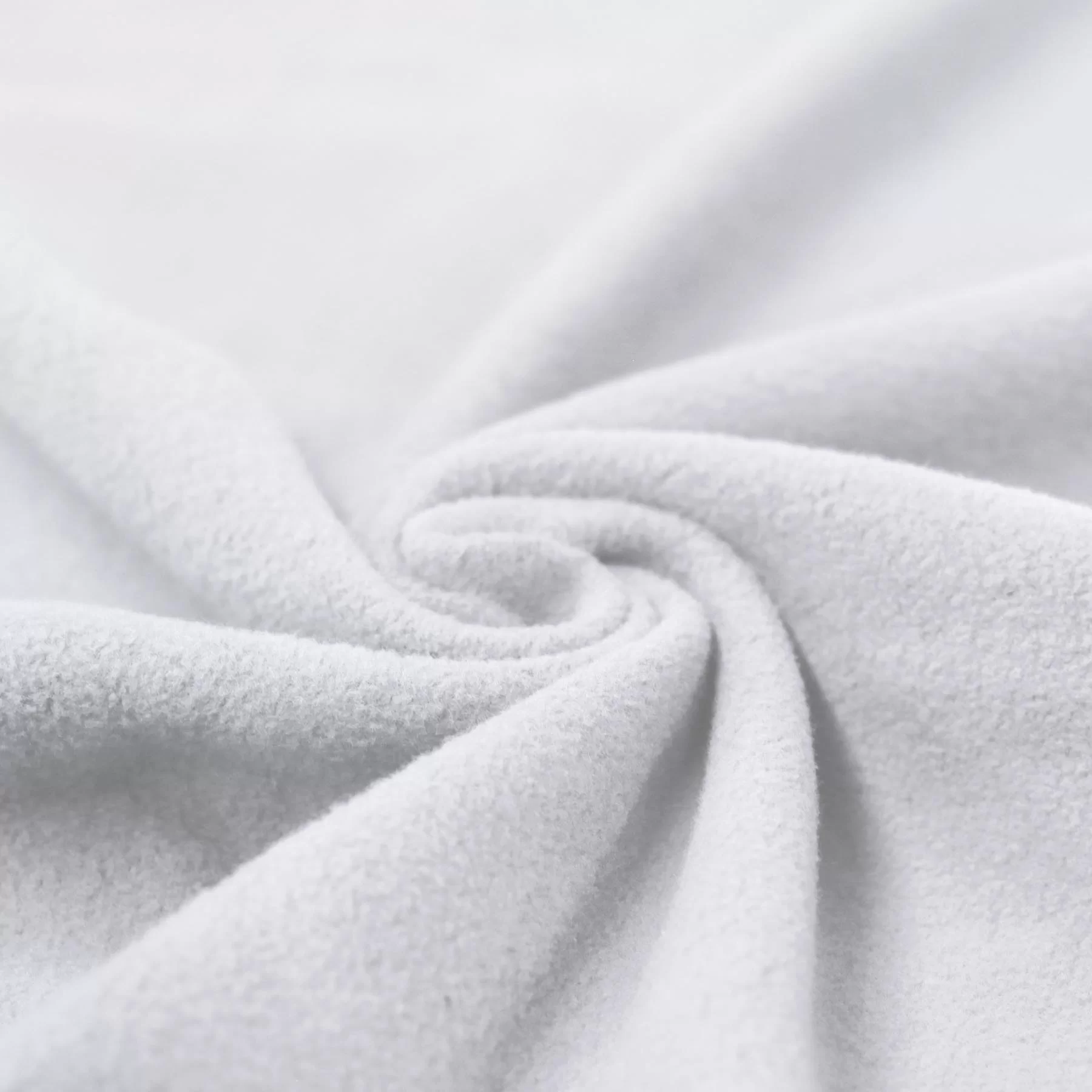 Fleece Katoen Stof (Sherpa) Wit