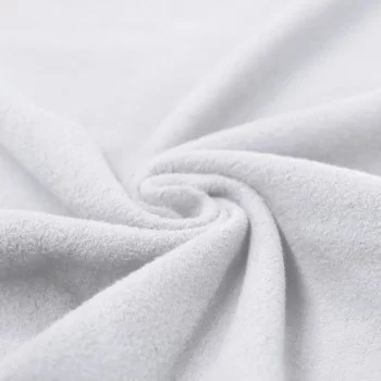 Bomuldsfleece Stof (Sherpa) Hvid  Bomuldsfleece Stof (Sherpa) Hvid