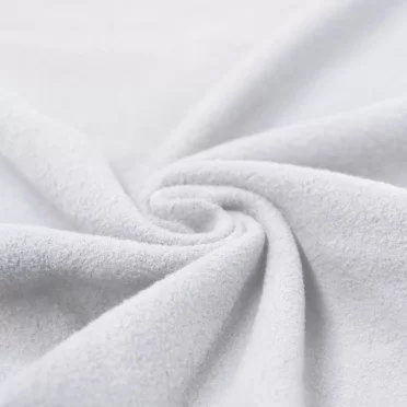 Fleece Katoen Stof (Sherpa) Wit - (Katoenen Fleece Stoffen (Sherpa))