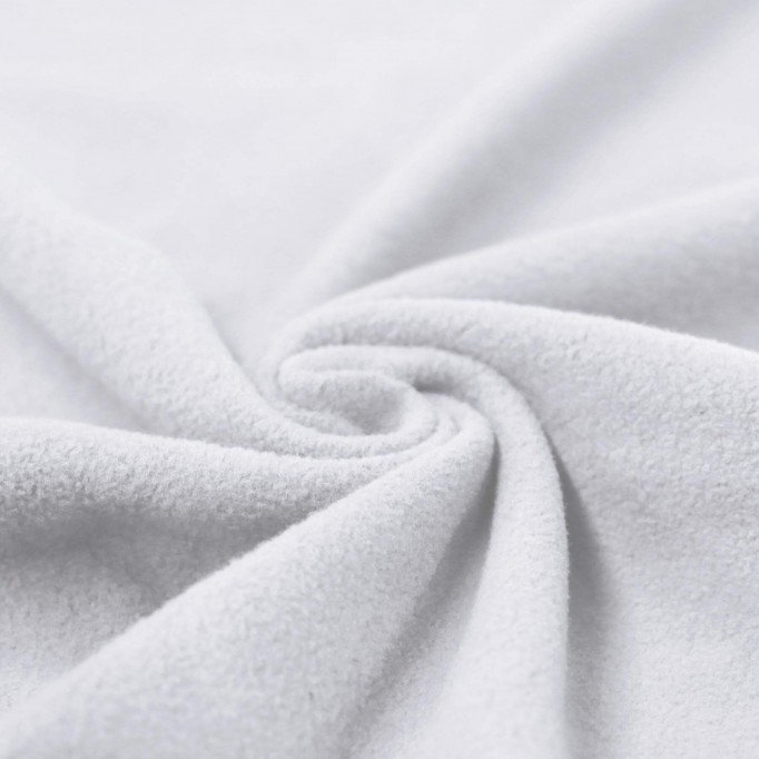 Fleece Katoen Stof (Sherpa) Wit - (Katoenen Fleece Stoffen (Sherpa))