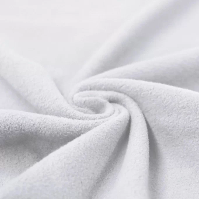 Bomuldsfleece Stof (Sherpa) Hvid  - (Bomuldsfleece Stof (Sherpa))