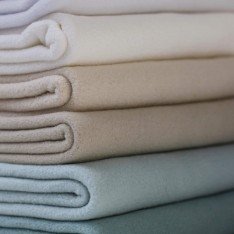 Cotton Fleece Fabric (Sherpa) White