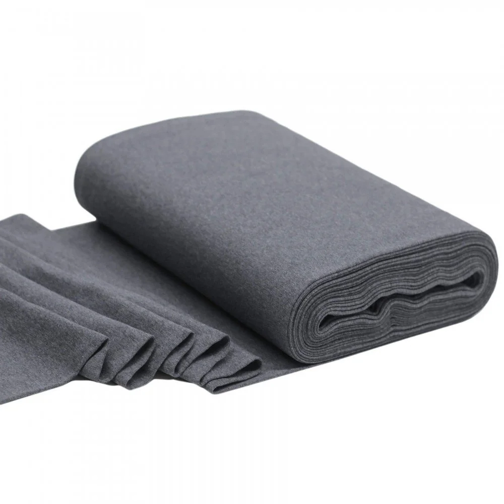 Bordo Maglia Cotone Grigio Scuro Melange