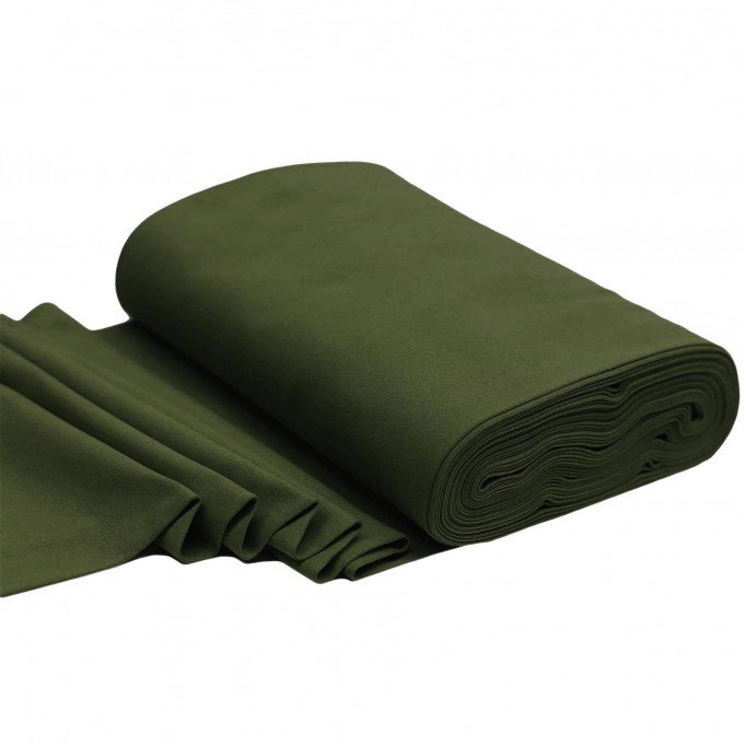 Tissu Bord-Côtes Armée Verte - (Tissu Bord-Côtes )