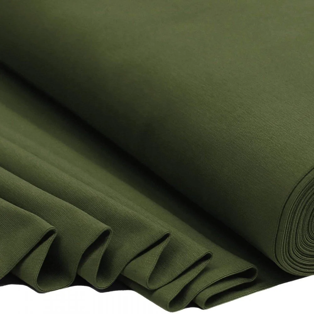 Bordo Maglia Cotone Verde Militare - (Bordo Maglia In Cotone)