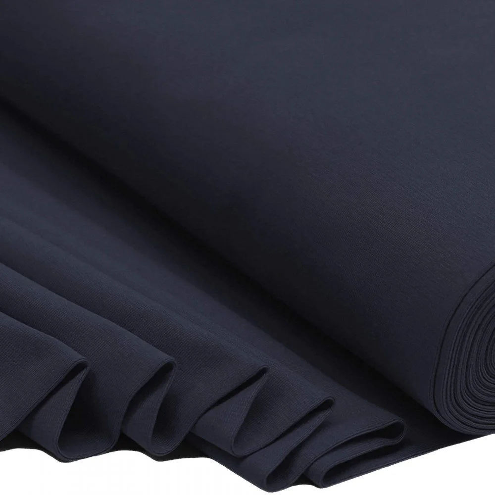 Bündchenstoff Dunkel Marine - Weicher Baumwoll-Bündchenstoff Bündchenstoff Dunkel Marine - (Bündchenstoff)