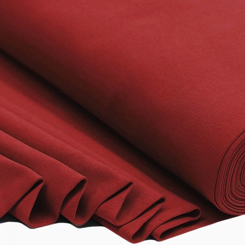 Cuffs Rib Dark Red - Soft Rib Fabric with Stretch Cuffs Rib Dark Red - (Cuffs Rib)