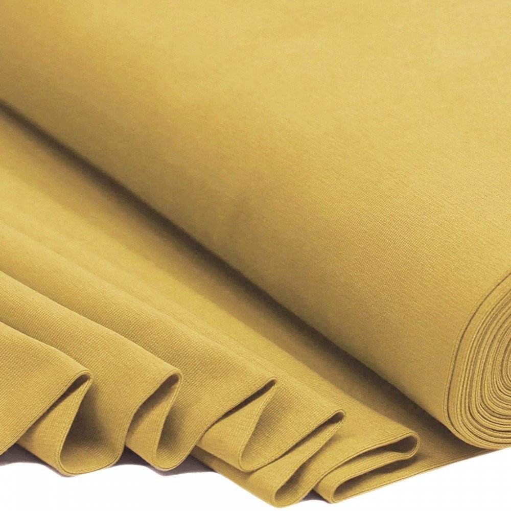 Cuffs Rib Mustard - Stretchy Rib with Silk Finish Cuffs Rib Mustard - (Cuffs Rib)
