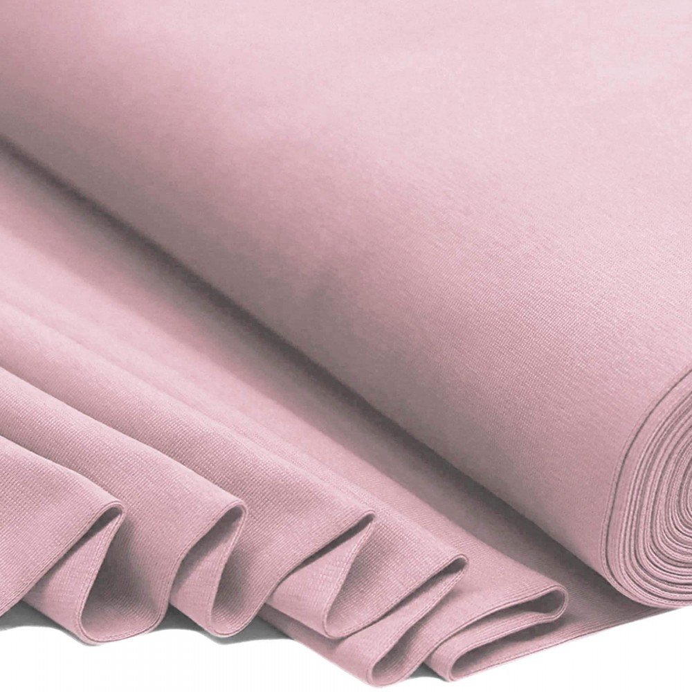 Tissu Bord-Côtes Vieux Rose - Rib Souple avec Stretch Tissu Bord-Côtes Vieux Rose - (Tissu Bord-Côtes )