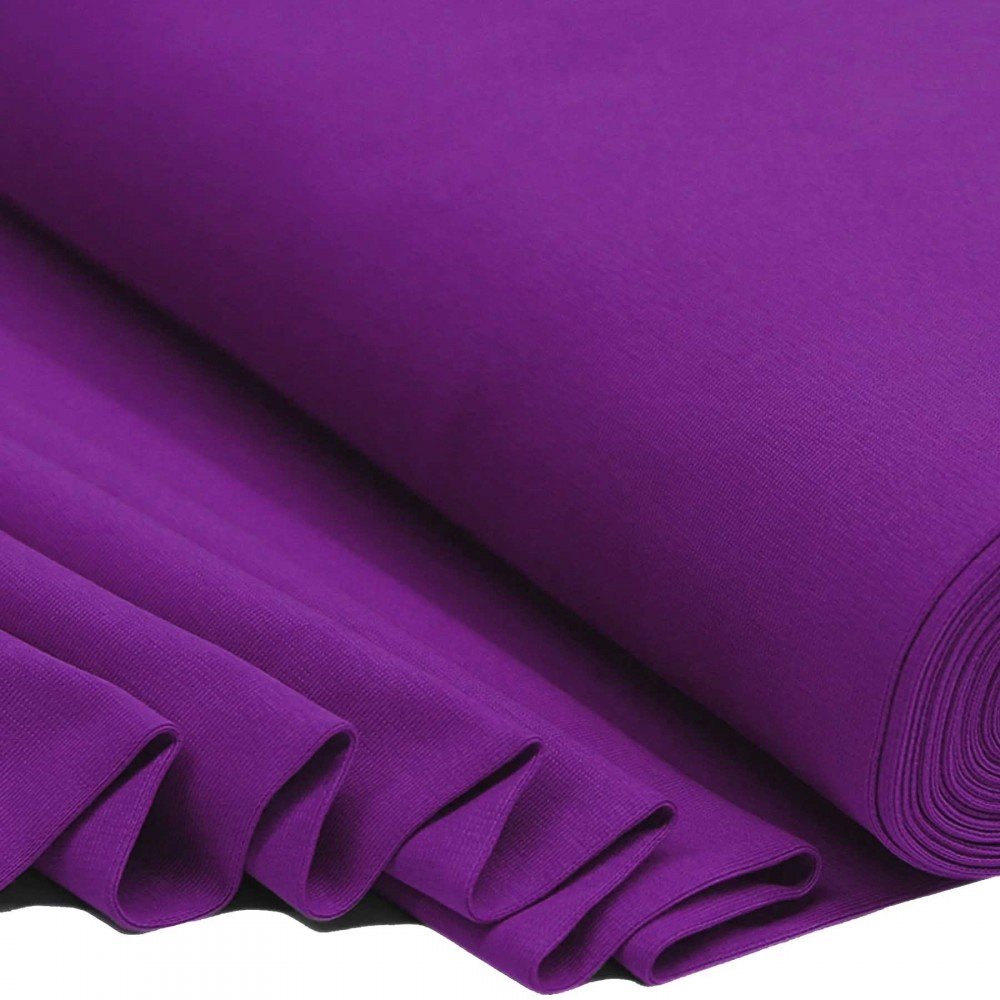 Cuffs Rib Purple - Soft Stretch Rib Cuff Fabric Cuffs Rib Purple - (Cuffs Rib)