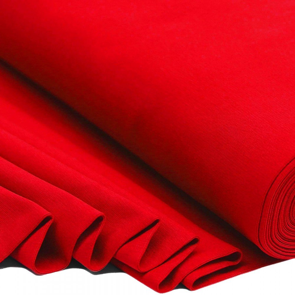 Cuffs Rib Red - Sturdy Cotton Cuff Fabric with Stretch Cuffs Rib Red - (Cuffs Rib)