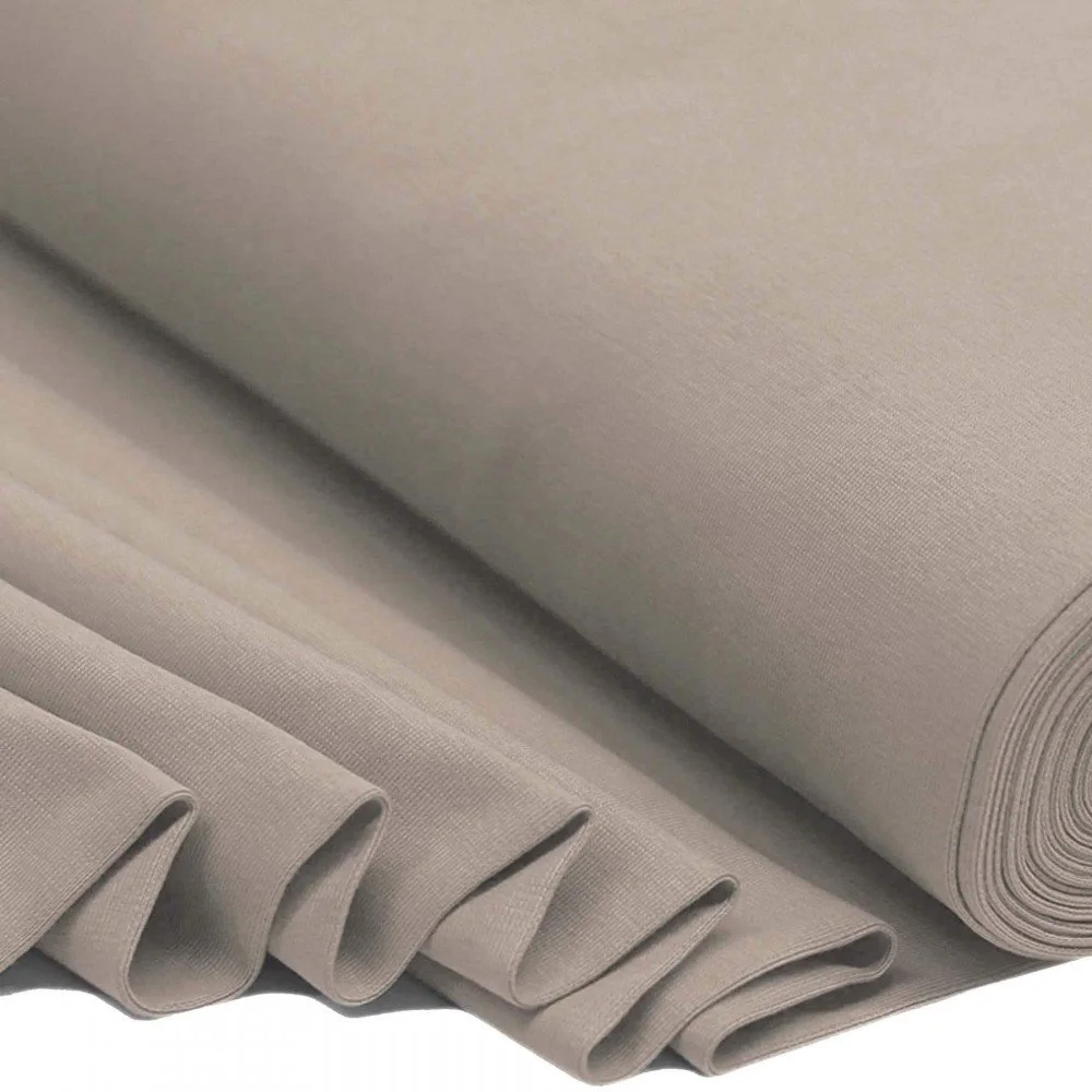 Boordstof Taupe - Stevige Katoenen Boordstof met Stretch Boordstof Taupe - (Boordstoffen )