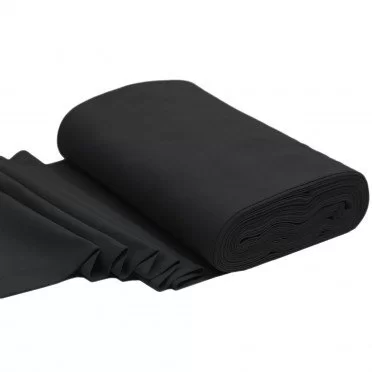 Bündchenstoff Schwarz  - (Bündchenstoff)