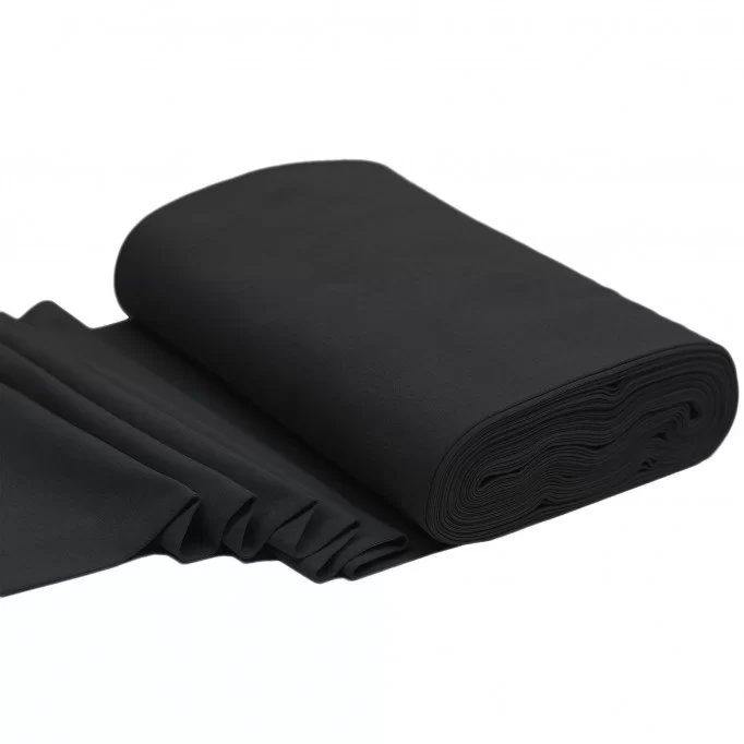 Bündchenstoff Schwarz  - (Bündchenstoff)