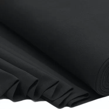 Bündchenstoff Schwarz  - (Bündchenstoff)