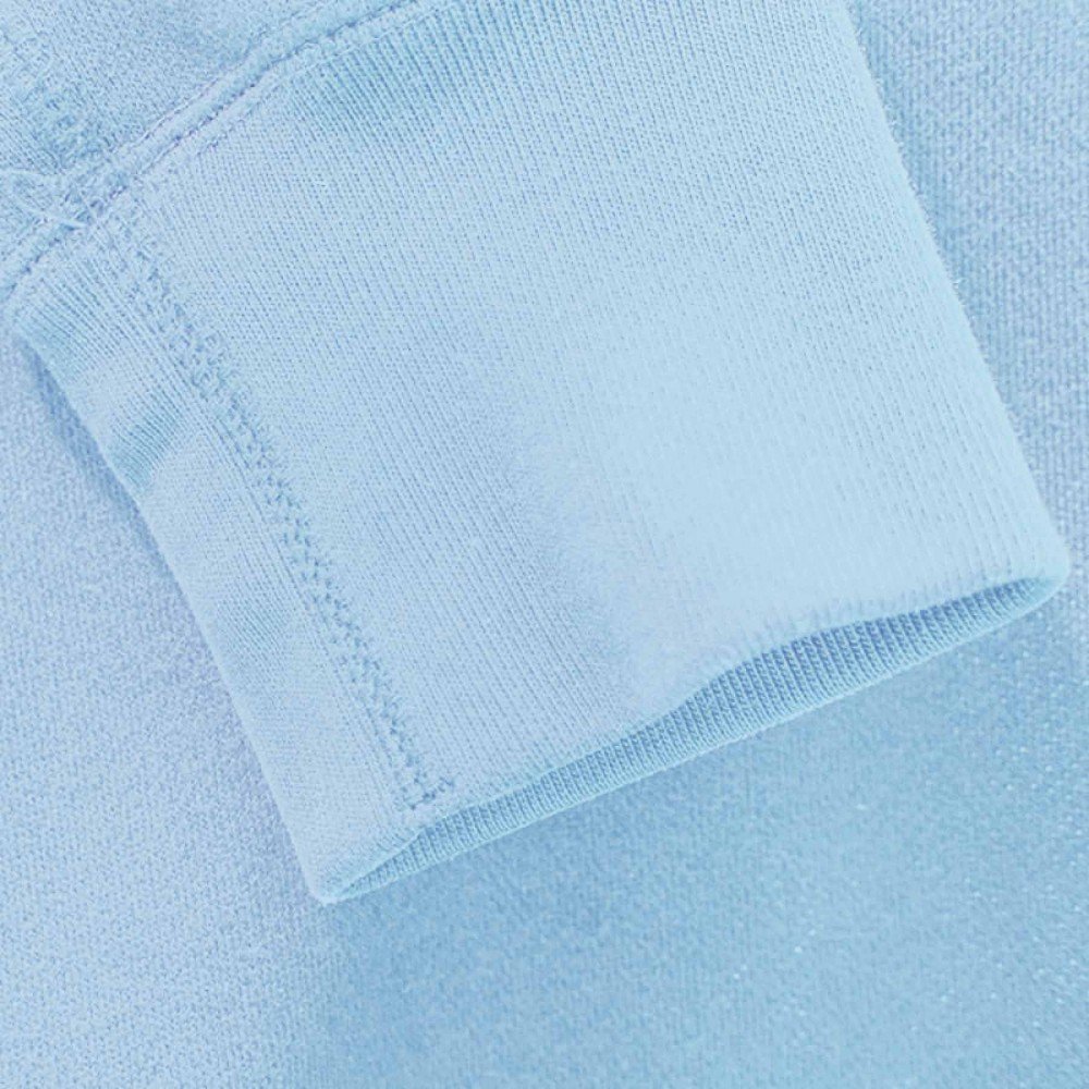 Tissu Bord-Côtes Bleu Clair - Côte Souple avec Stretch Tissu Bord-Côtes Bleu Clair - (Tissu Bord-Côtes )