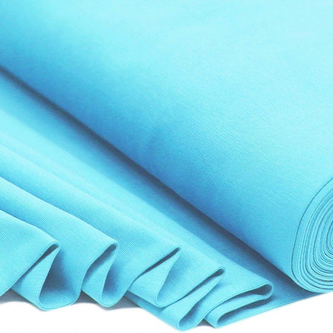 Tissu Bord-Côtes Turquoise - (Tissu Bord-Côtes )