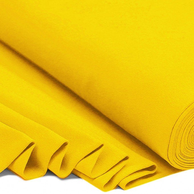 Tissu Bord-Côtes Jaune  - (Tissu Bord-Côtes )