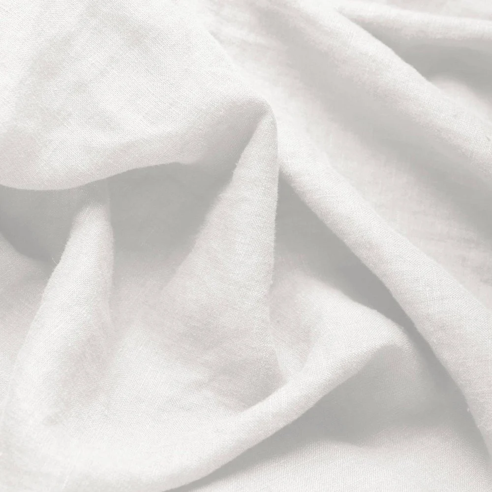 Fine Linen Fabric (Stone Washed) Ecru