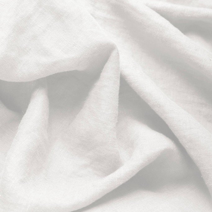 Fint Hørstof (Stone Washed) Råhvid - (Dekorationsstoffer)