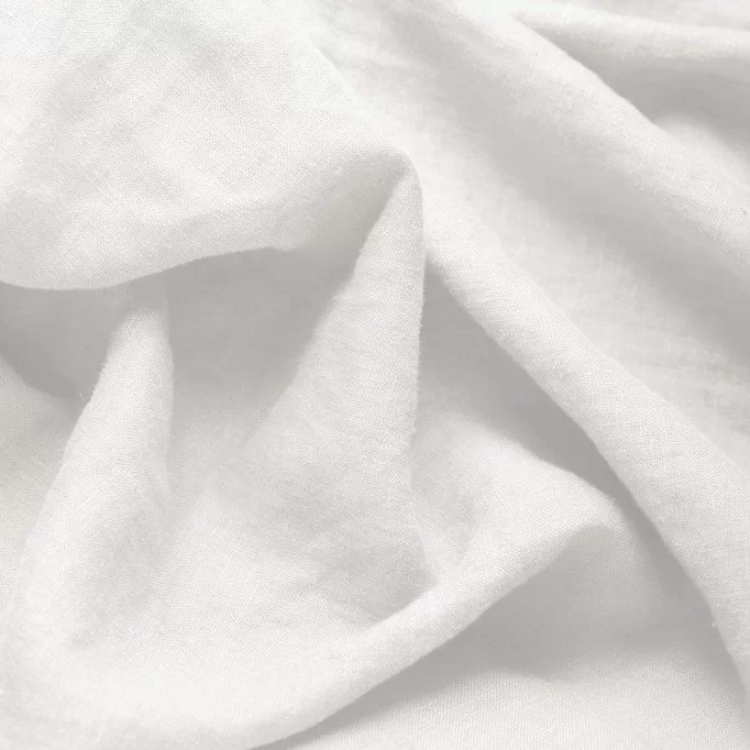 Tissu De Lin Fin (Stone Washed) Écru - (Tissus Deco)