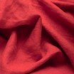 Tissu De Lin Fin (Stone Washed) Rouge - (Tissus Deco)