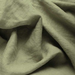 Fine Linen Fabric (Stone Washed) Olive