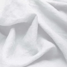 Tissu De Lin Fin (Stone Washed) Blanc
