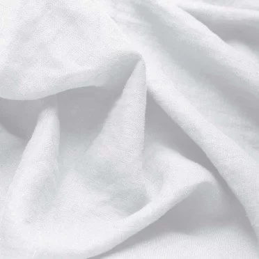 Fine Linen Fabric (Stone Washed) White - (Deco Fabrics)