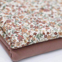 Bomuldjersey Digital Print - Trendy Blomst Lerrosa