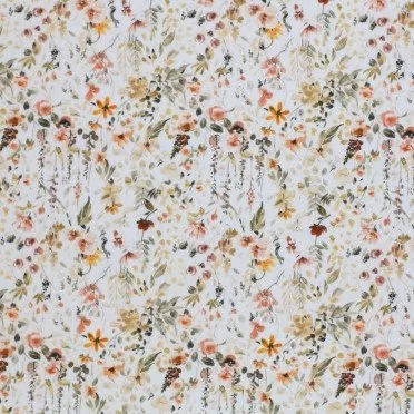 Dzianina Bawełniana Druk Cyfrowy - Jesienne Kwiaty | Rijs Textiles Dzianina Bawełniana Druk Cyfrowy - Jesienne Kwiaty Dzianina Jersey Bawełna Druk Cyfrowy