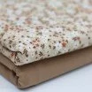 Dzianina Bawełniana Druk Cyfrowy - Mały Kwiat Beżowy Rdza | Rijs Textiles Dzianina Bawełniana Druk Cyfrowy - Mały Kwiat Beżowy Rdza Dzianina Jersey Bawełna Druk Cyfrowy