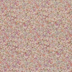 Bomuldjersey Digital Print - Trendy Blomst Gammel Lilla Gul
