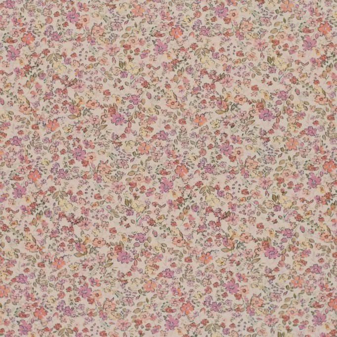 Baumwolljersey Digital - Modische Blume Alt Flieder Gelb | Rijs Textiles Baumwolljersey Digital - Modische Blume Alt Flieder Gelb - (Baumwolljersey Digitaldruck)