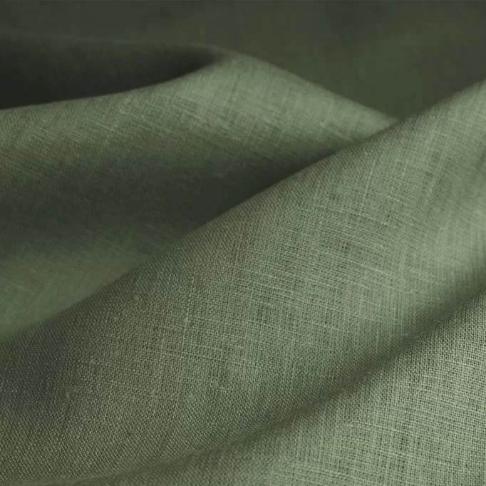 Tessuto Lino Verde Militare - (Tessuti Di Lino)