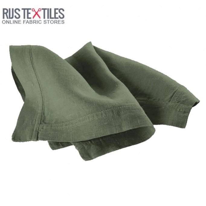 Tessuto Lino Verde Militare - (Tessuti Di Lino)