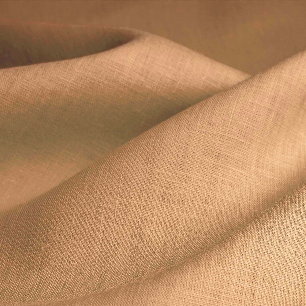 Linen Fabric (Enzymwashed) Camel
