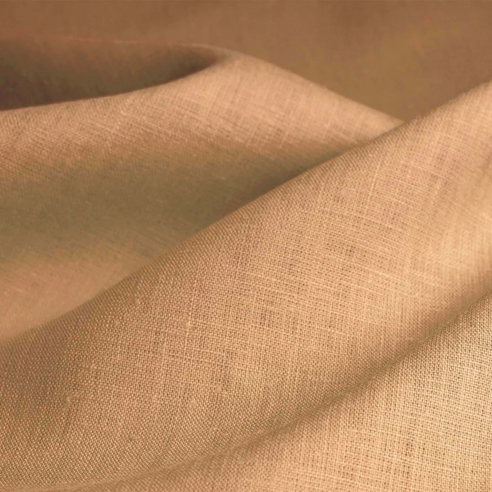Linen Fabric (Enzymwashed) Camel