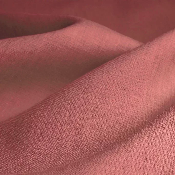 Leinenstoff Lehm Rosa - (Leinenstoffe Gewaschen)