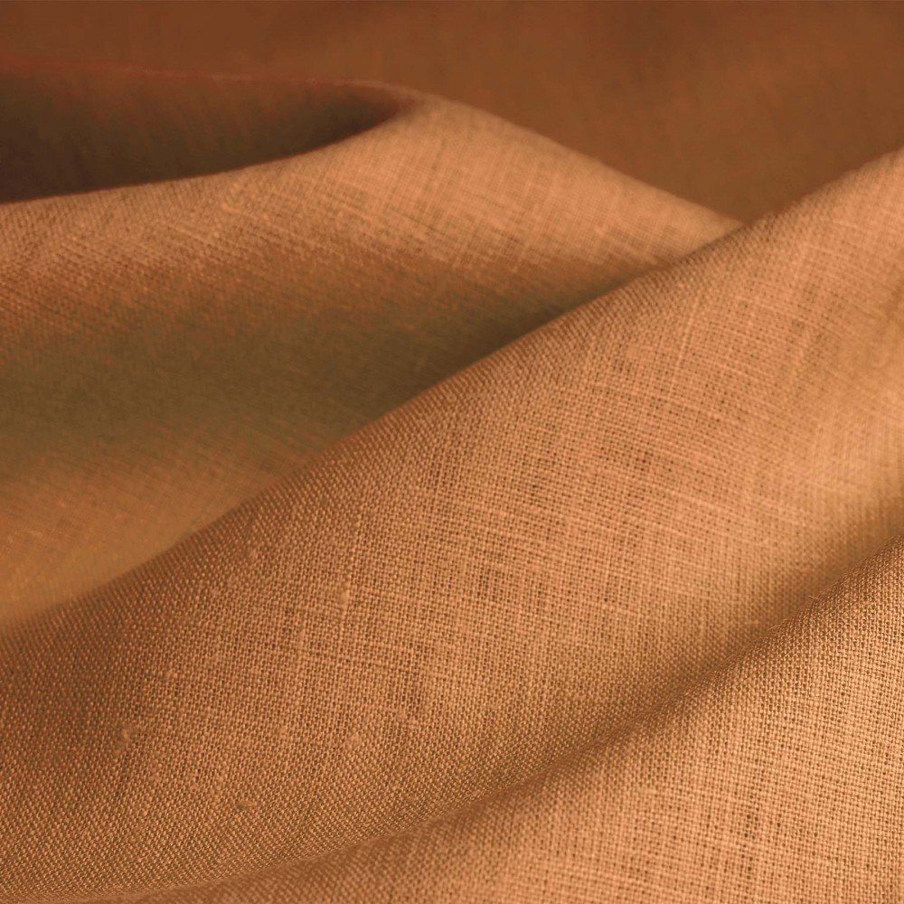 Linen Fabric (Enzymwashed) Cognac