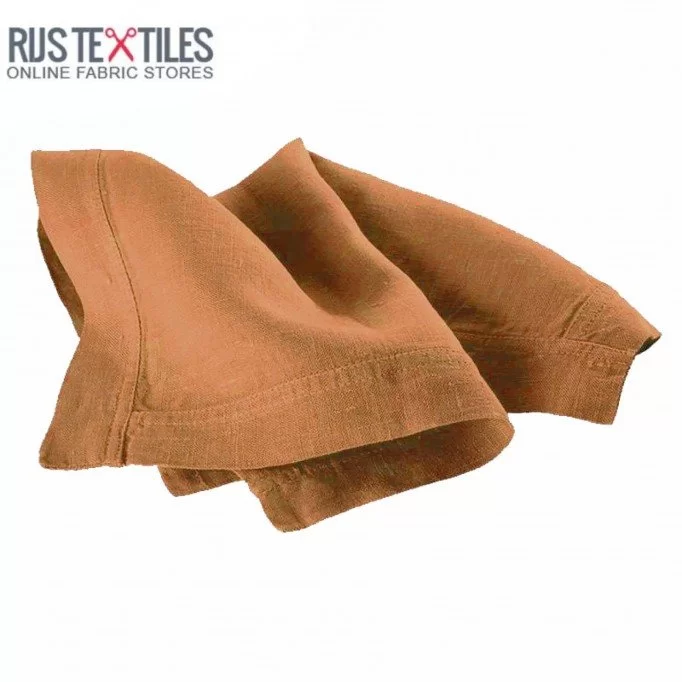 Tessuto Lino Cognac - (Tessuti Di Lino)
