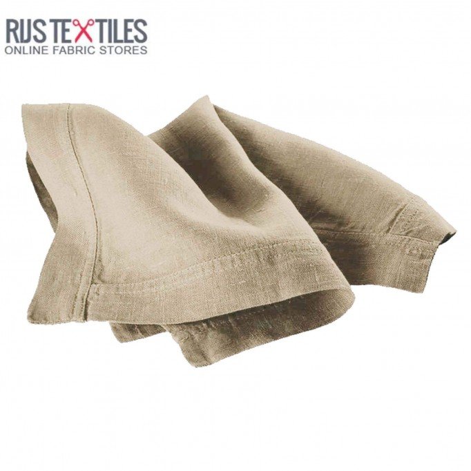 Linen Fabric Dark Beige - (Linen Fabric Washed)