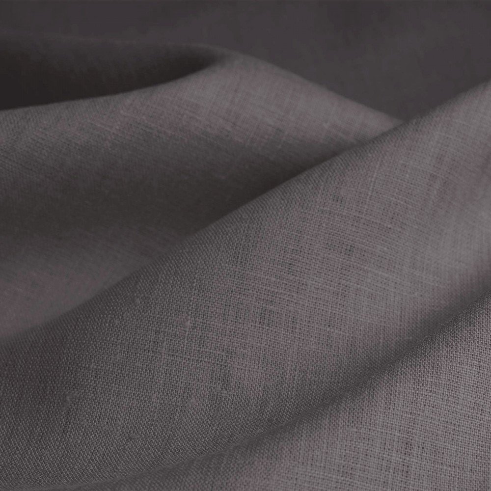 Linen Fabric (Enzymwashed) Dark Grey