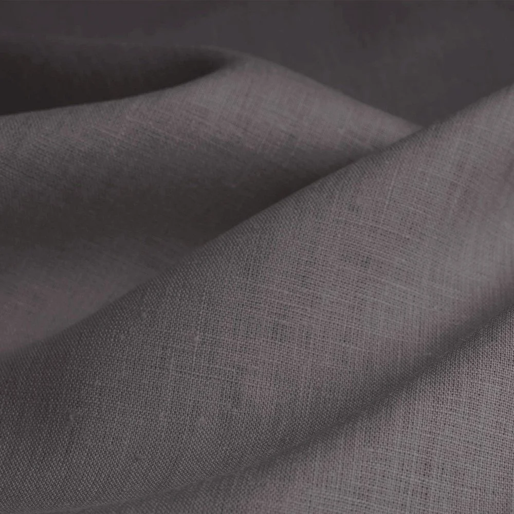 Linen Fabric (Enzymwashed) Dark Grey
