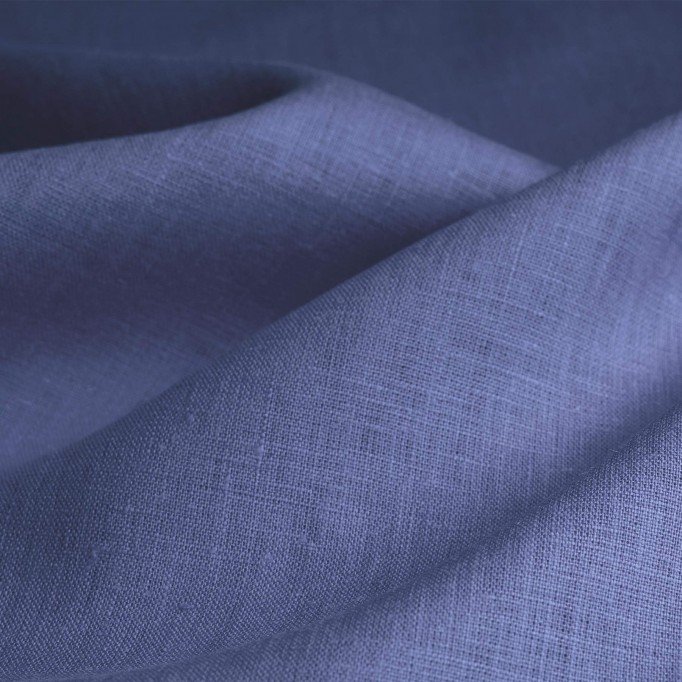 Tessuto Lino Jeans Scuro - (Tessuti Di Lino)