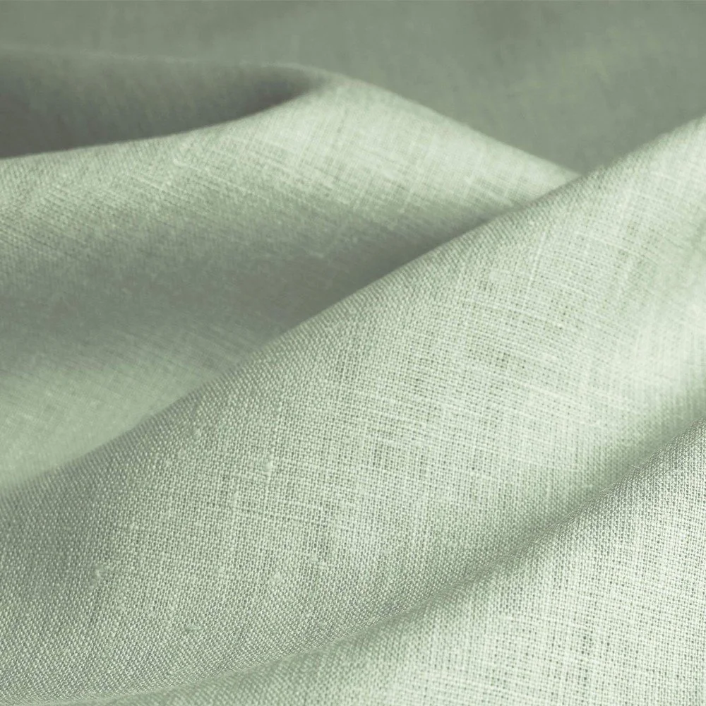 Linen Fabric (Enzymwashed) Dusty Green
