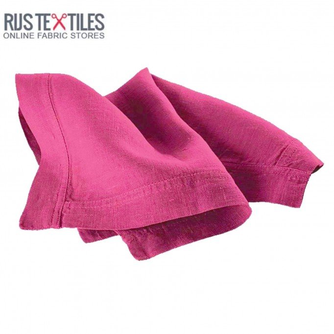 Hørstof Vasket Fuchsia - (Hørstof Vasket )